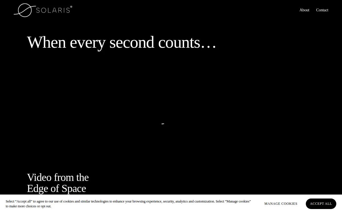 Homepage of Solaris Suborbital, INC