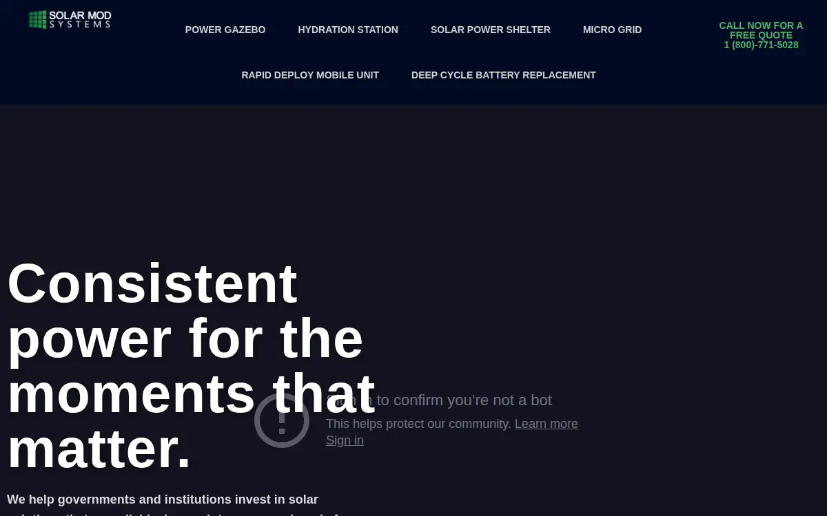 Homepage of Solar Mod Systems, INC