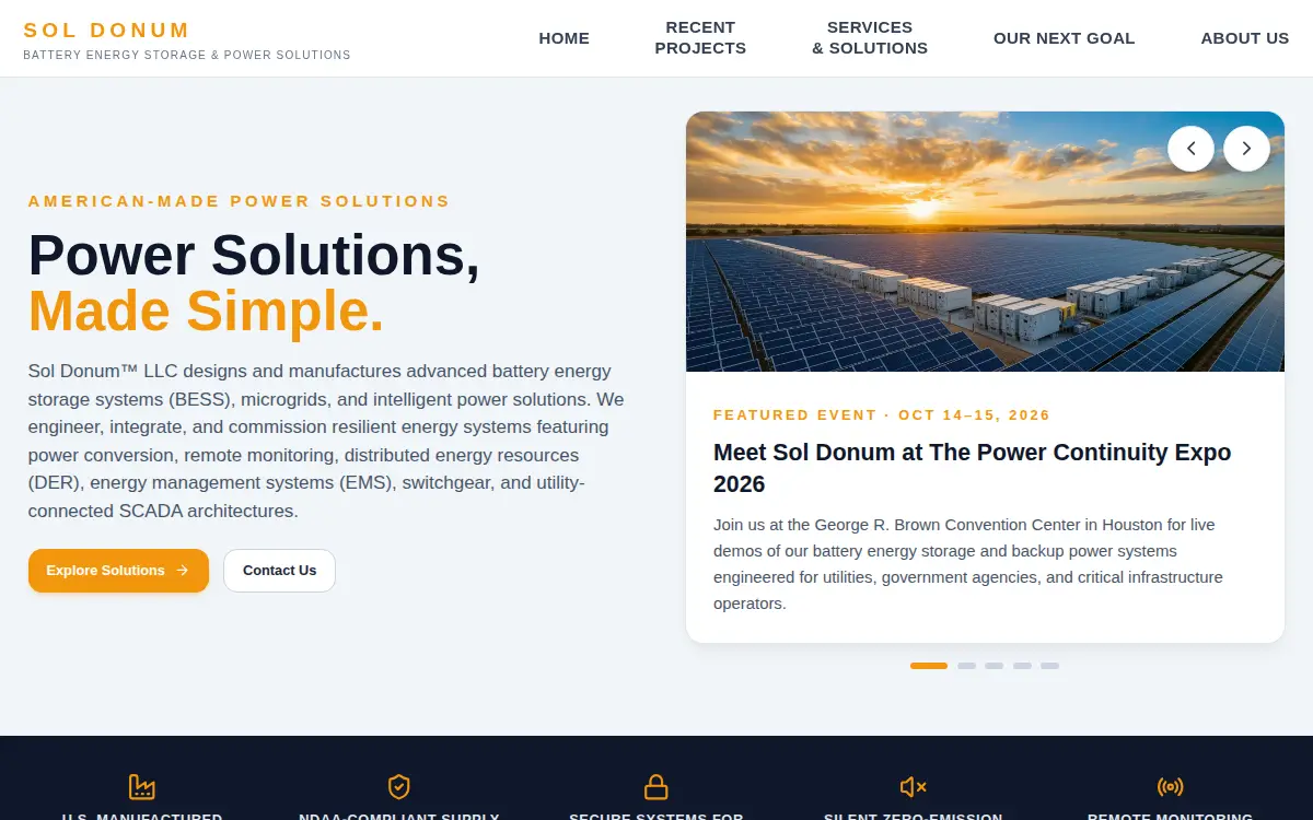 Homepage of Sol Donum LLC
