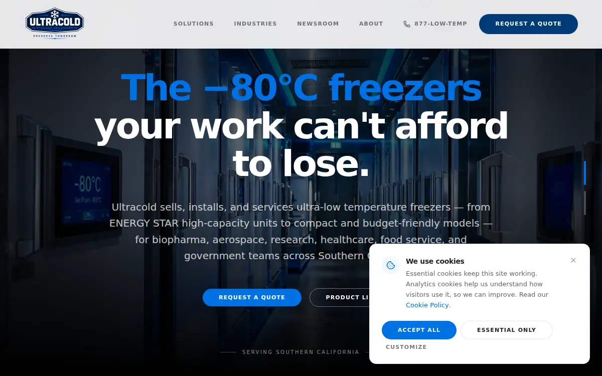 Homepage of Solidcold CORP