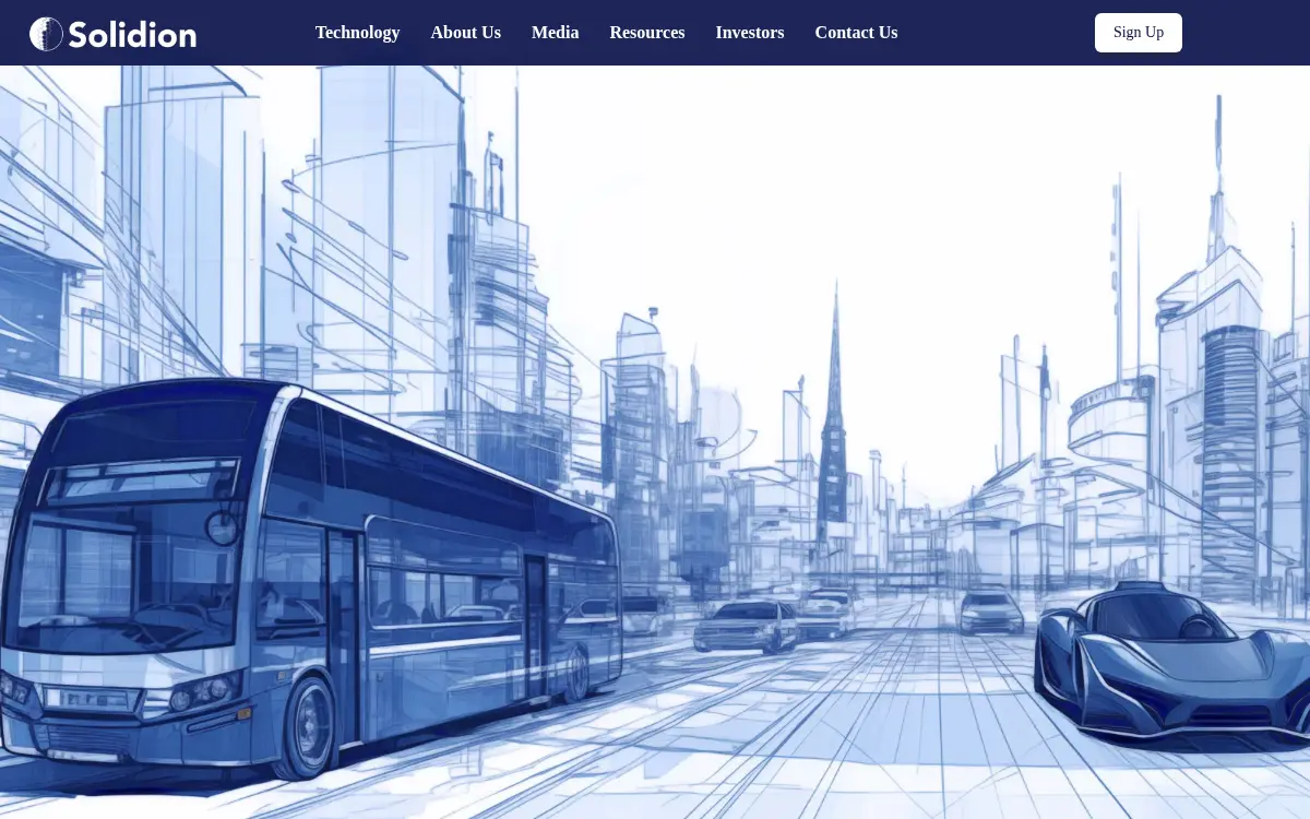 Homepage of Solidion Technology INC