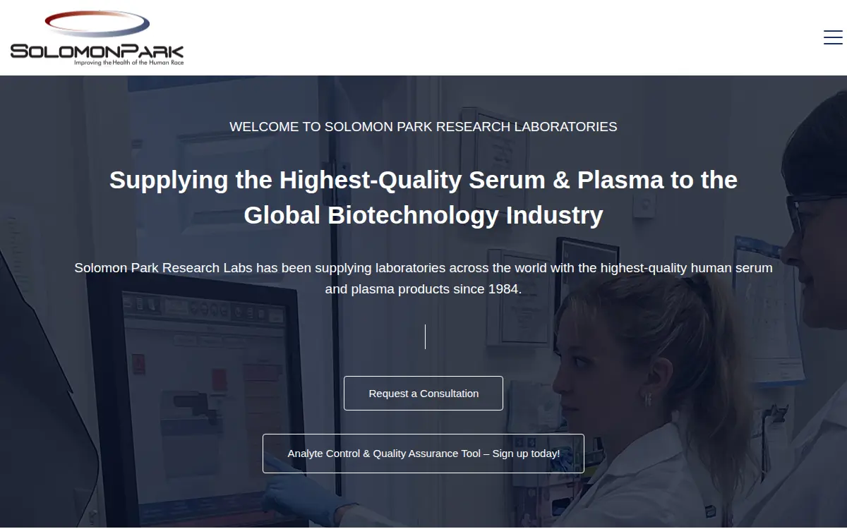 Homepage of Solomon Park Research Laboratories, INC