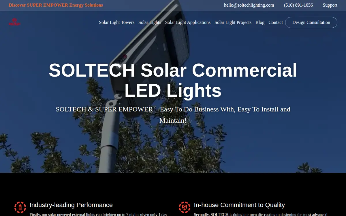 Homepage of Soltech LLC
