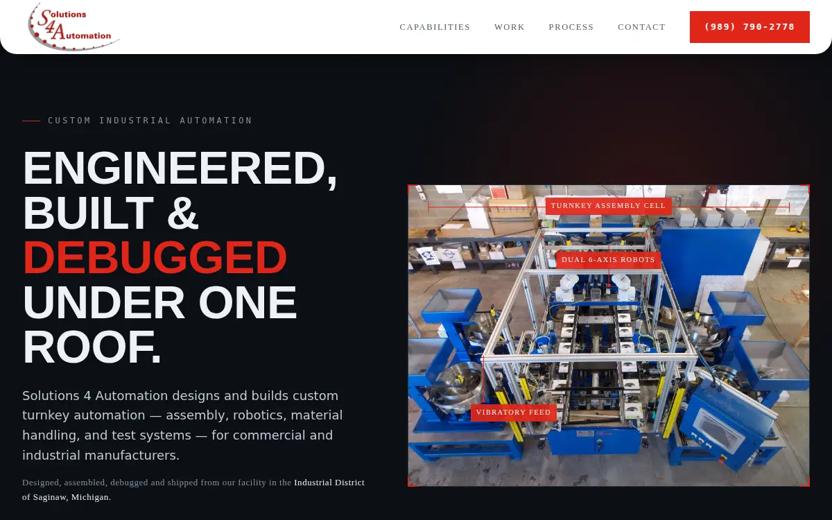 Homepage of Solutions 4 Automation INC