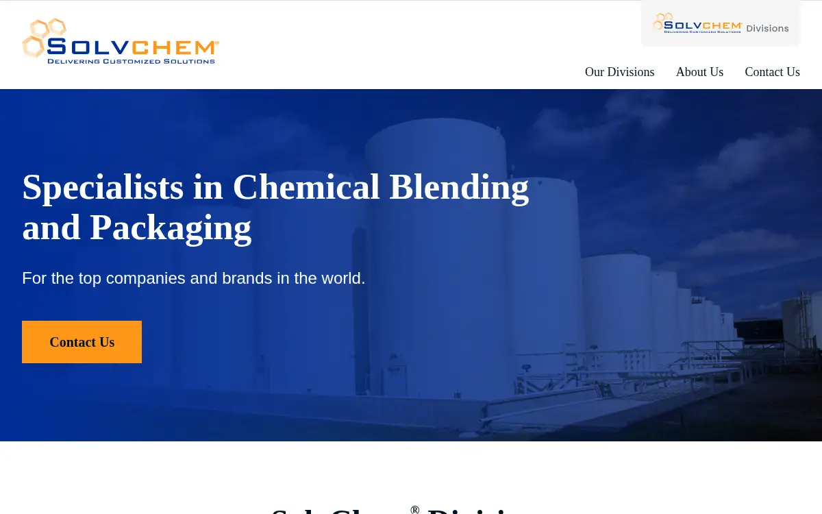 Homepage of Solvchem INC