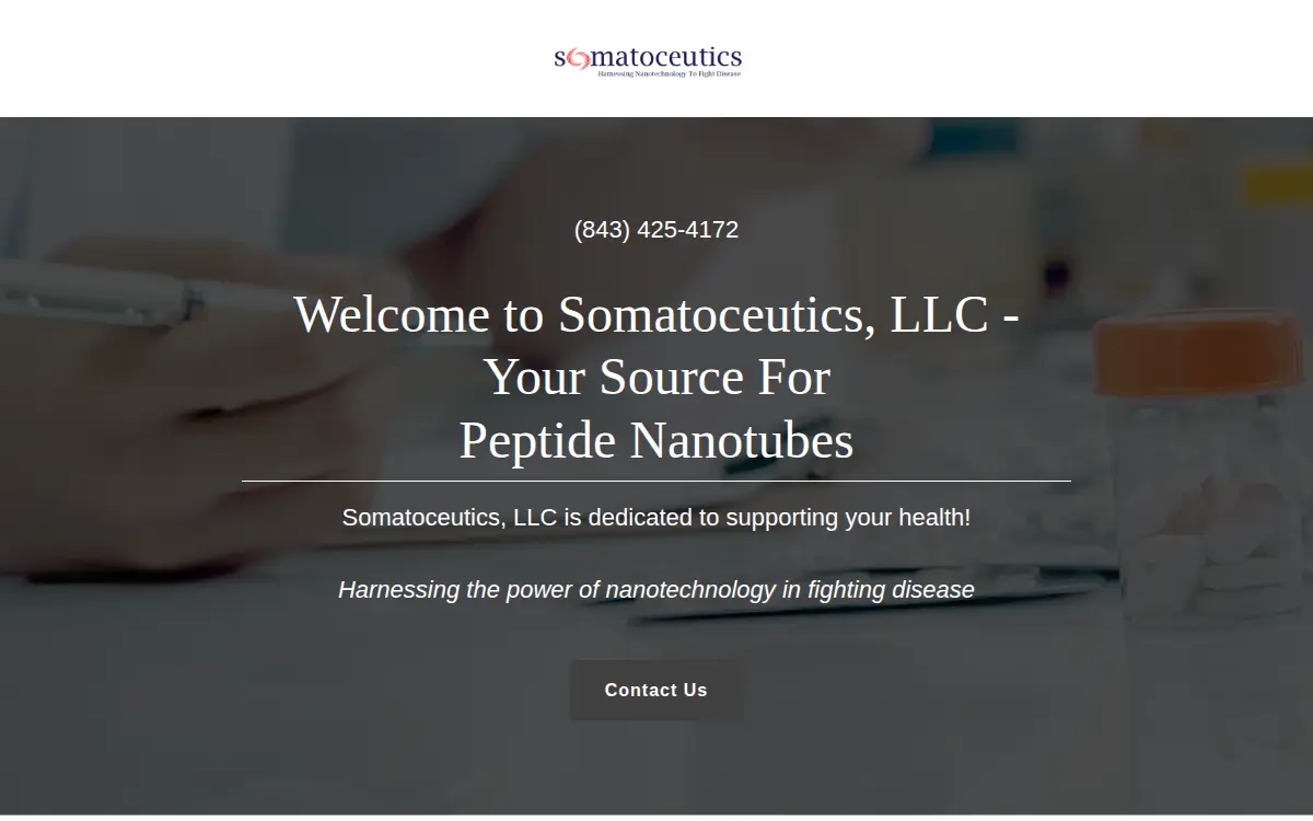 Homepage of Somatoceutics LLC