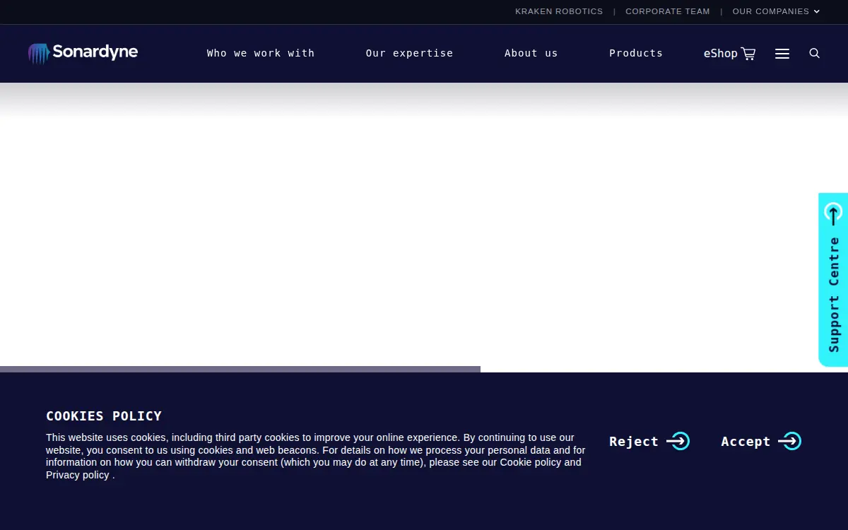 Homepage of Sonardyne, INC.