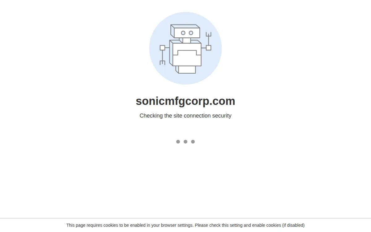 Homepage of Sonic Manufacturing Corporation