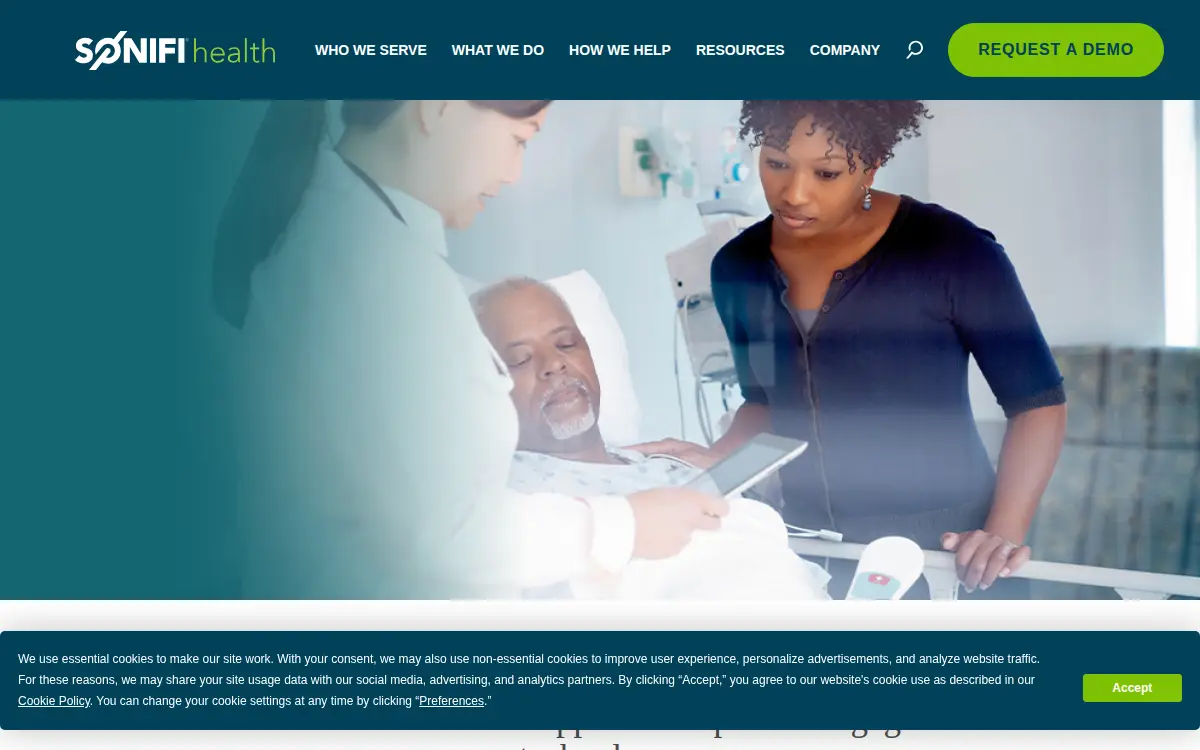 Homepage of Sonifi Health INC