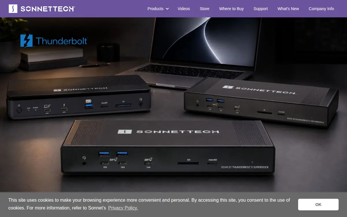 Homepage of Sonnet Technologies, INC.
