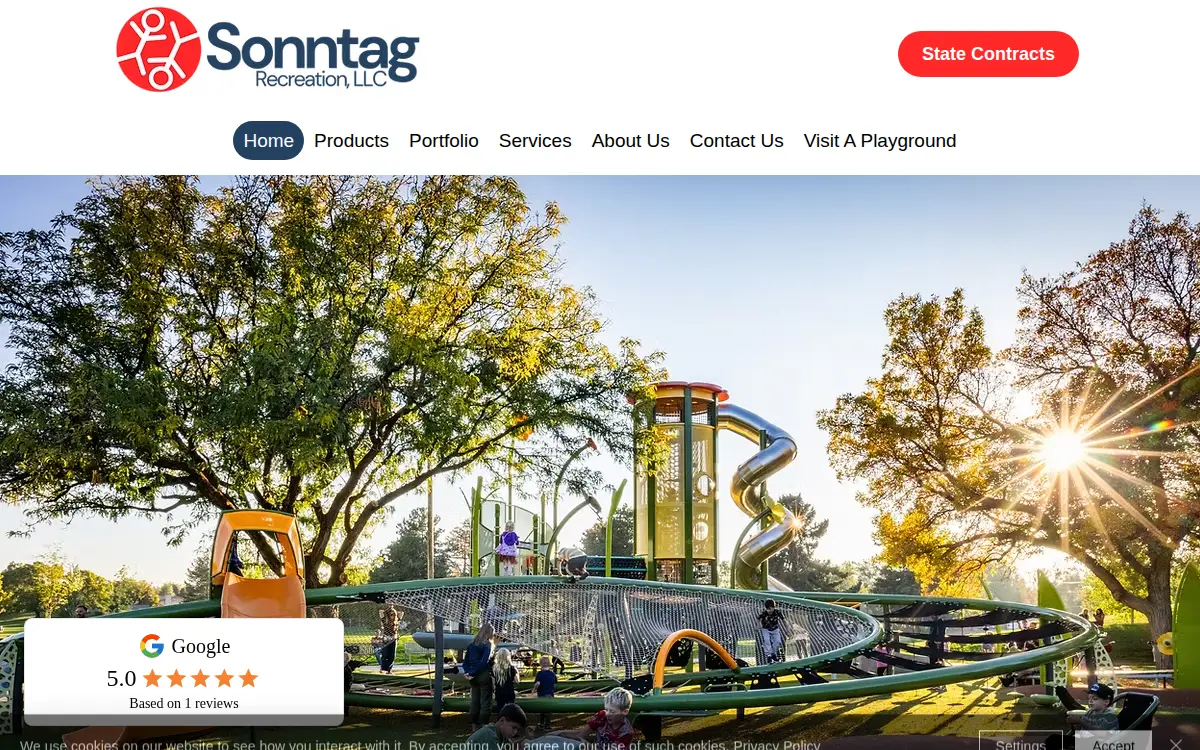 Homepage of Sonntag Recreation LLC