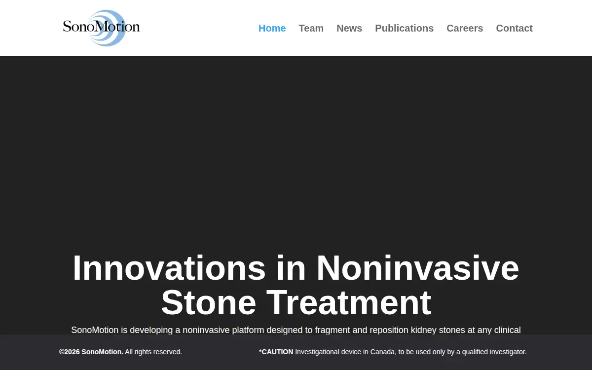 Homepage of Sonomotion INC