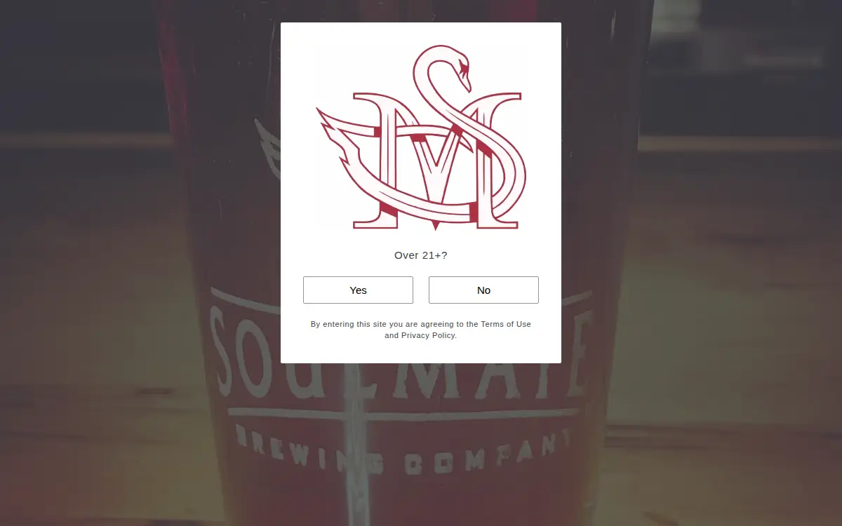 Homepage of Soulmate Brewing Company