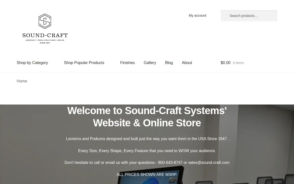 Homepage of Sound Craft Systems LLC
