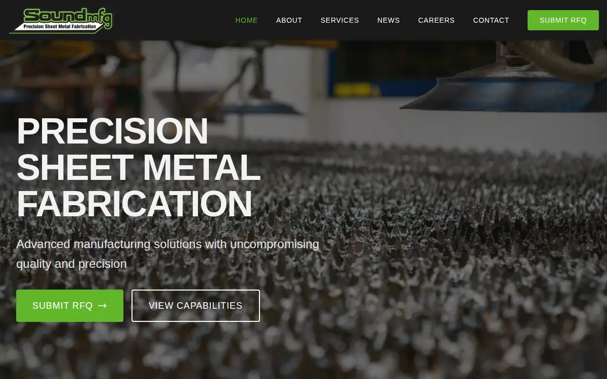 Homepage of Sound Manufacturing, INC