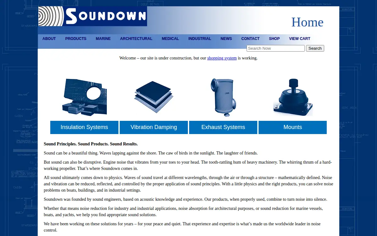 Homepage of Soundown Corporation