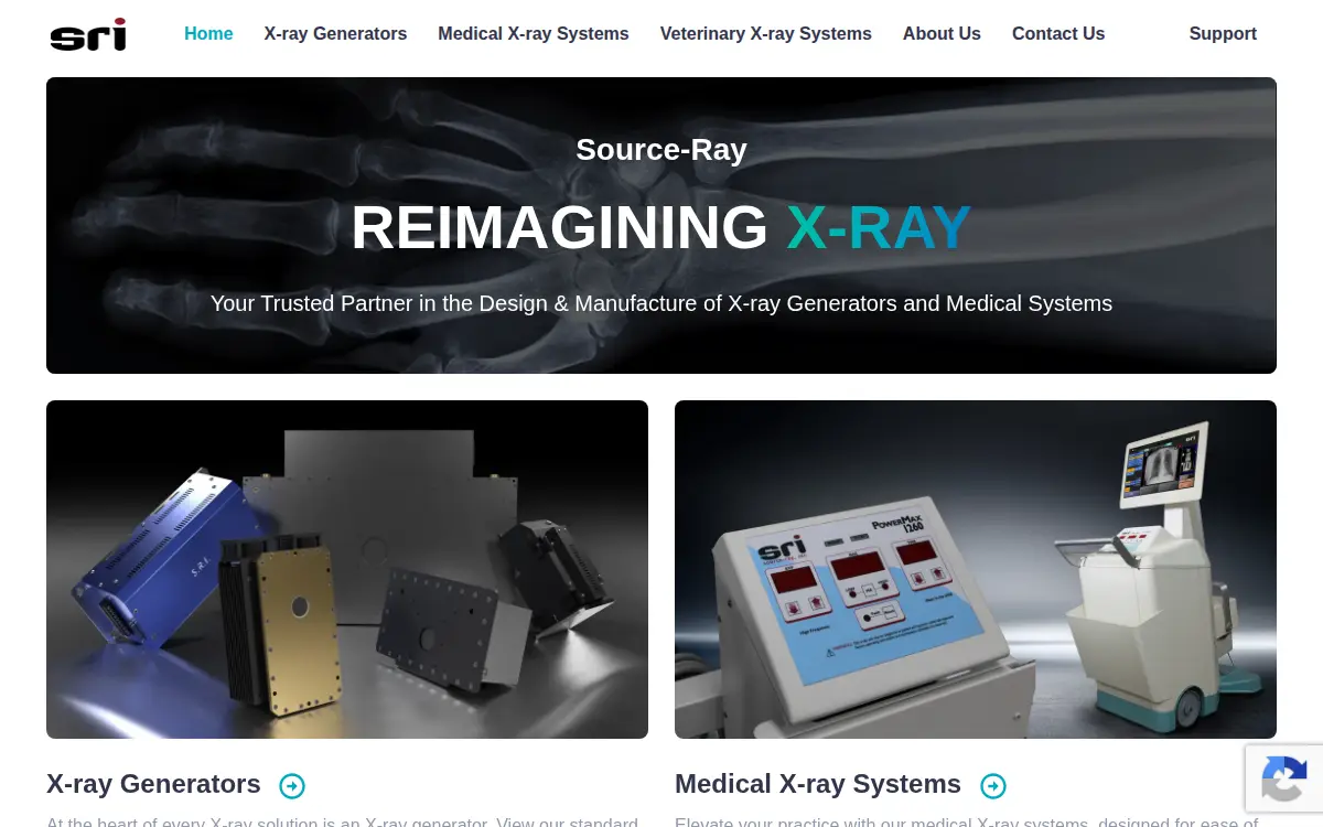 Homepage of Source-ray, INC