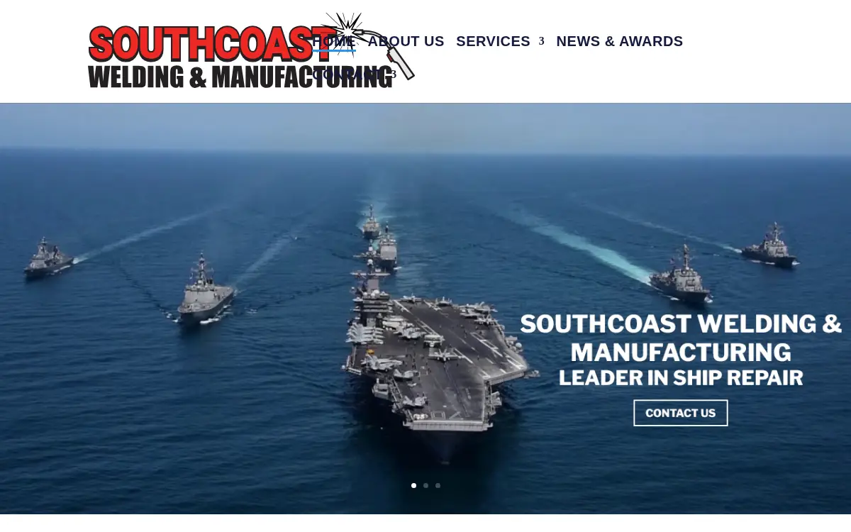 Homepage of Southcoast Welding & Manufacturing, LLC.