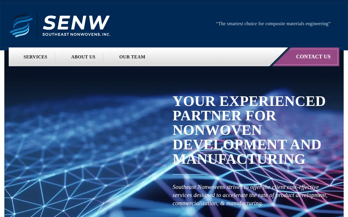 Homepage of Southeast Nonwovens, INC