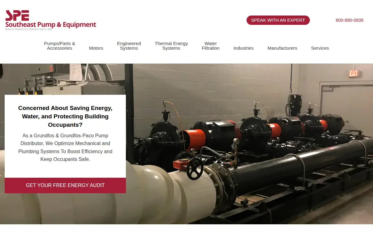 Homepage of Southeast Pump & Equipment, INC.