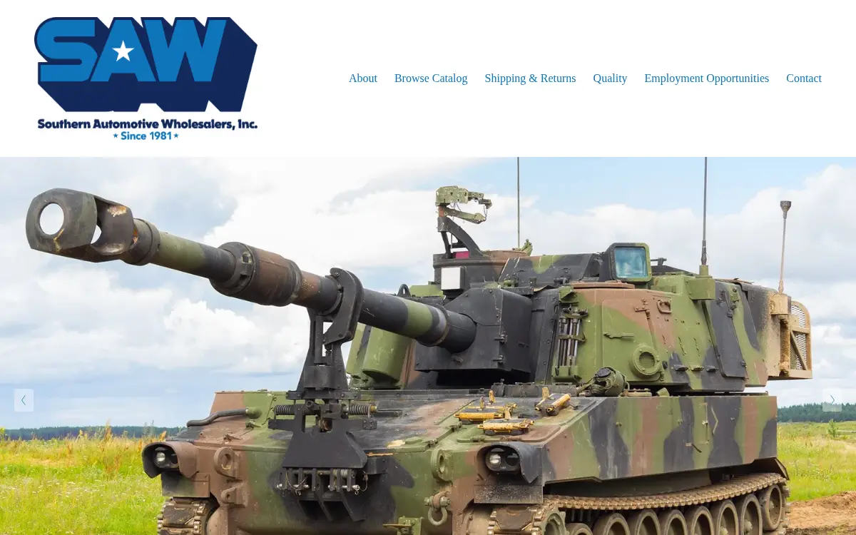 Homepage of Southern Automotive Wholesalers, INC