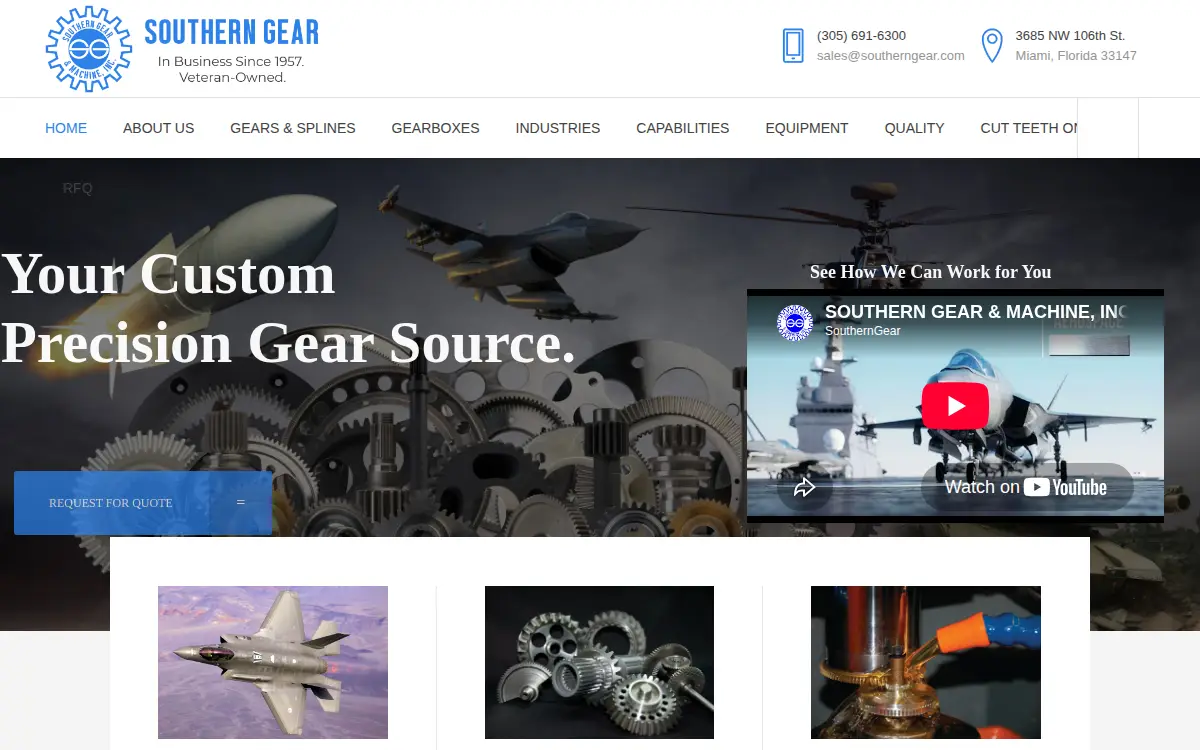 Homepage of Southern Gear & Machine INC