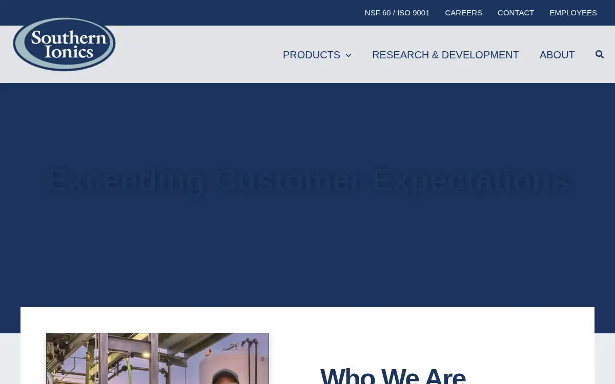 Homepage of Southern Ionics Incorporated
