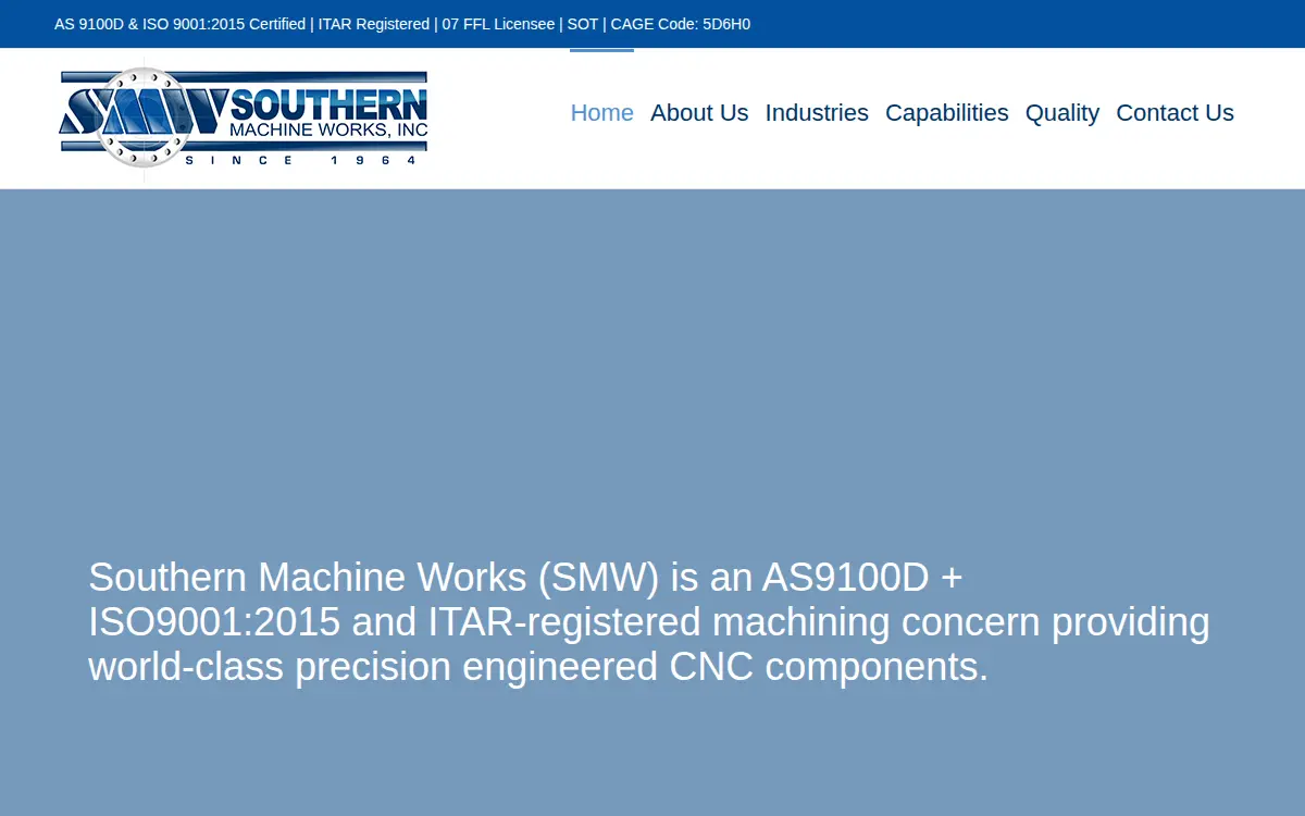 Homepage of Southern Machine Works INC