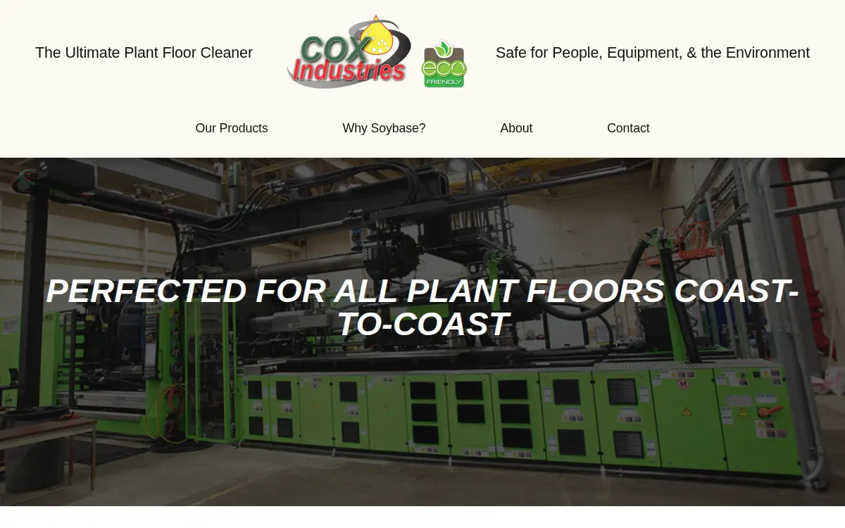 Homepage of Cox Industries of Wilson, INC