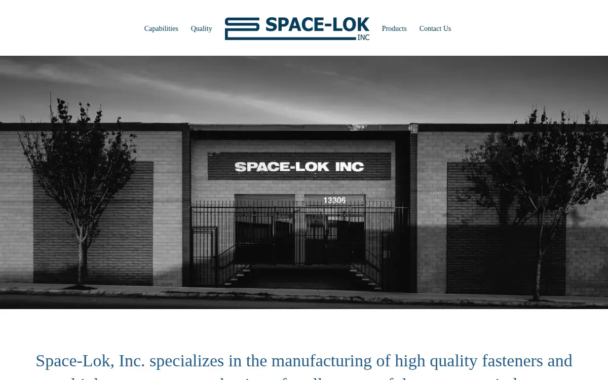 Homepage of Space-lok, INC.