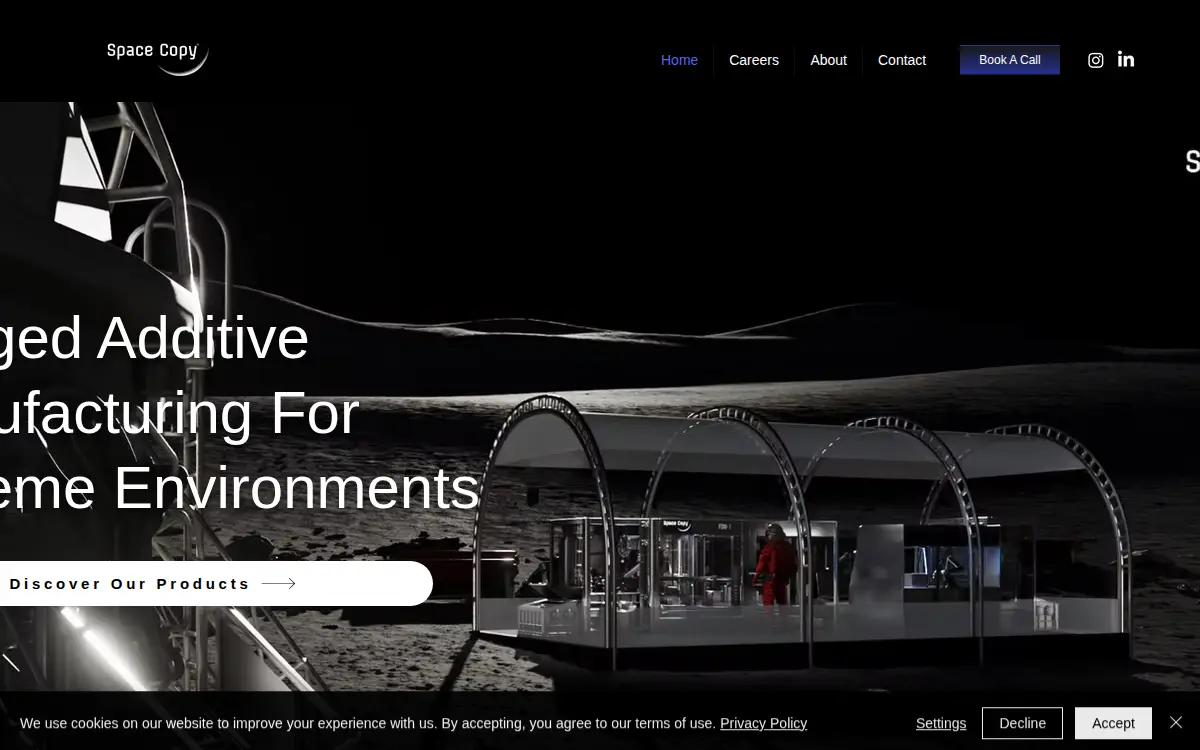 Homepage of Space Copy, INC.