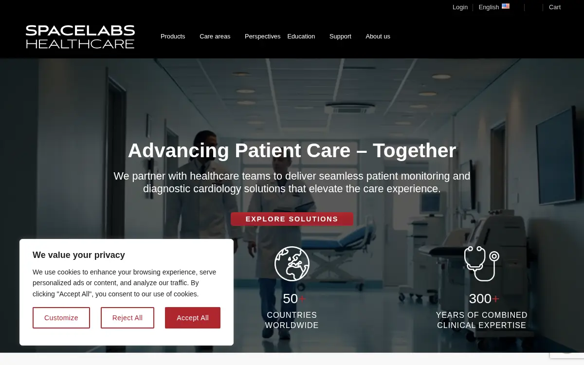 Homepage of Spacelabs Healthcare LLC