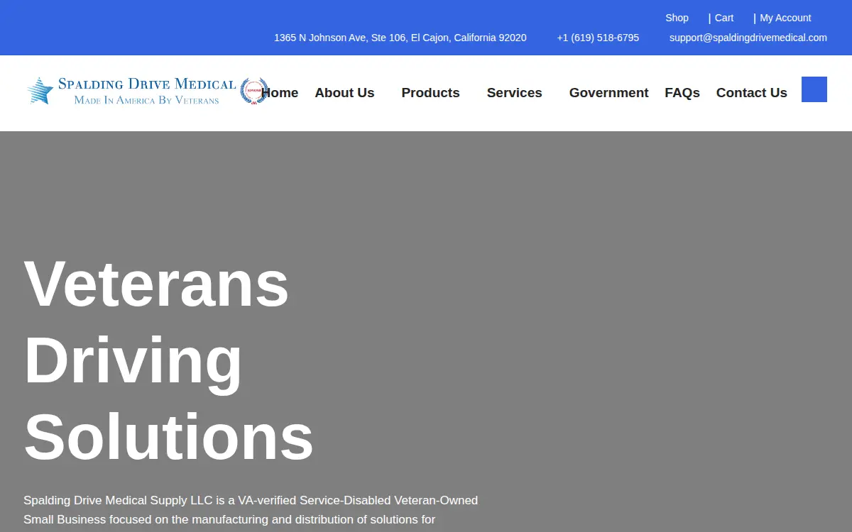 Homepage of Spalding Drive Medical Supply LLC