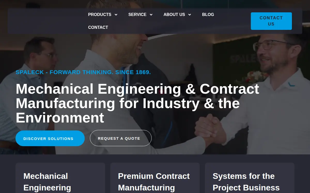 Homepage of Spaleck Usa, LLC