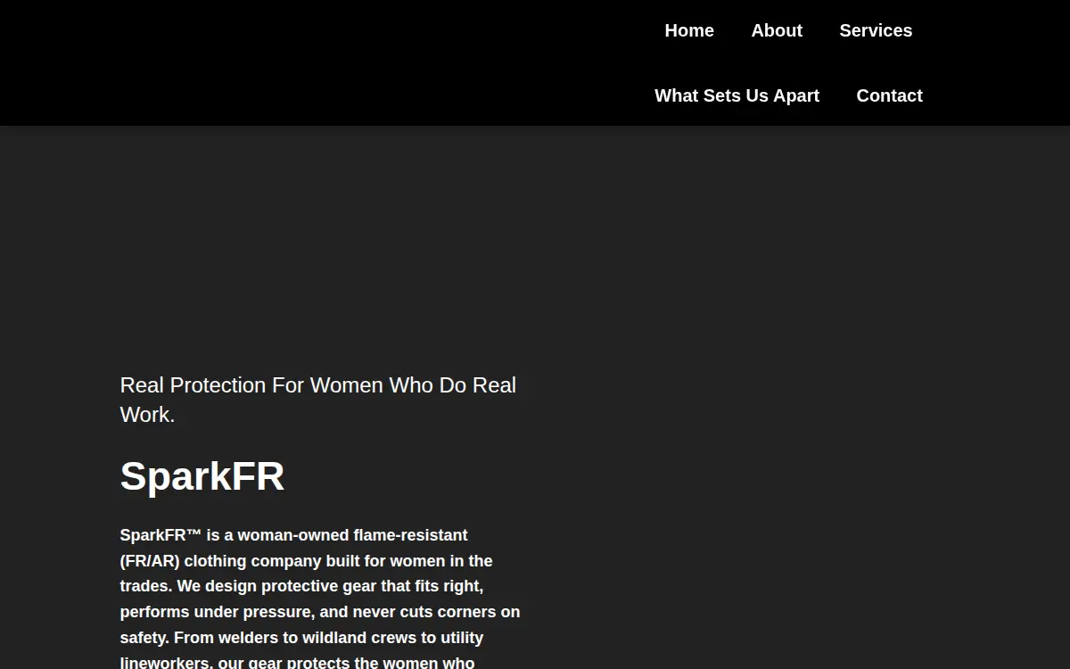 Homepage of Sparkfr LLC