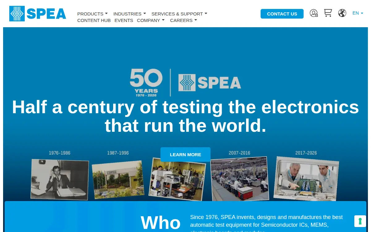 Homepage of Spea America, L.l.c.