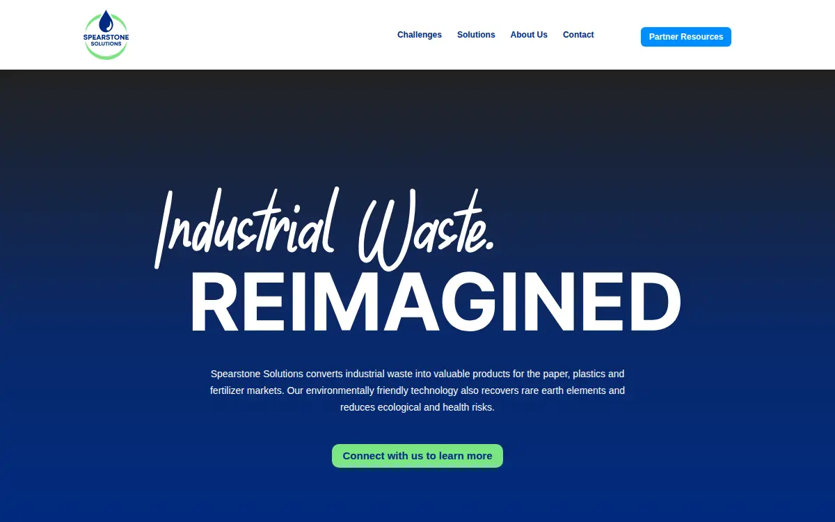 Homepage of Spearstone Solutions, LLC