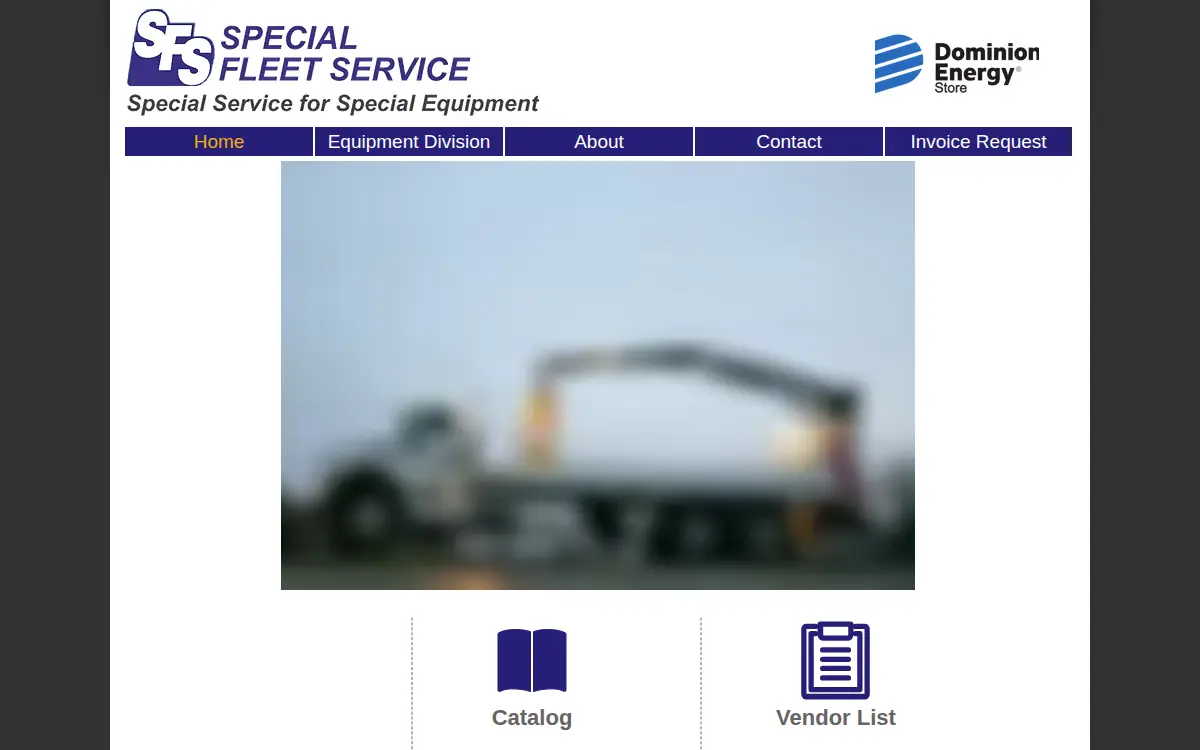 Homepage of Special Fleet Services, INC.