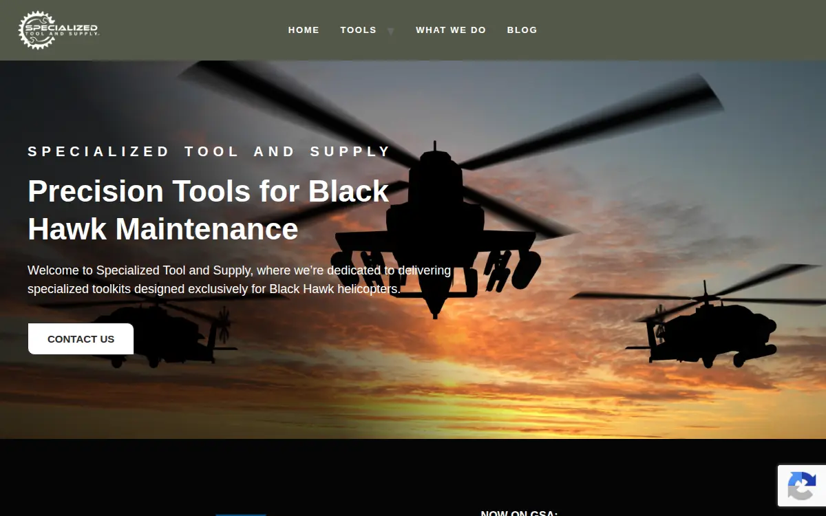 Homepage of Specialized Tool and Supply LLC