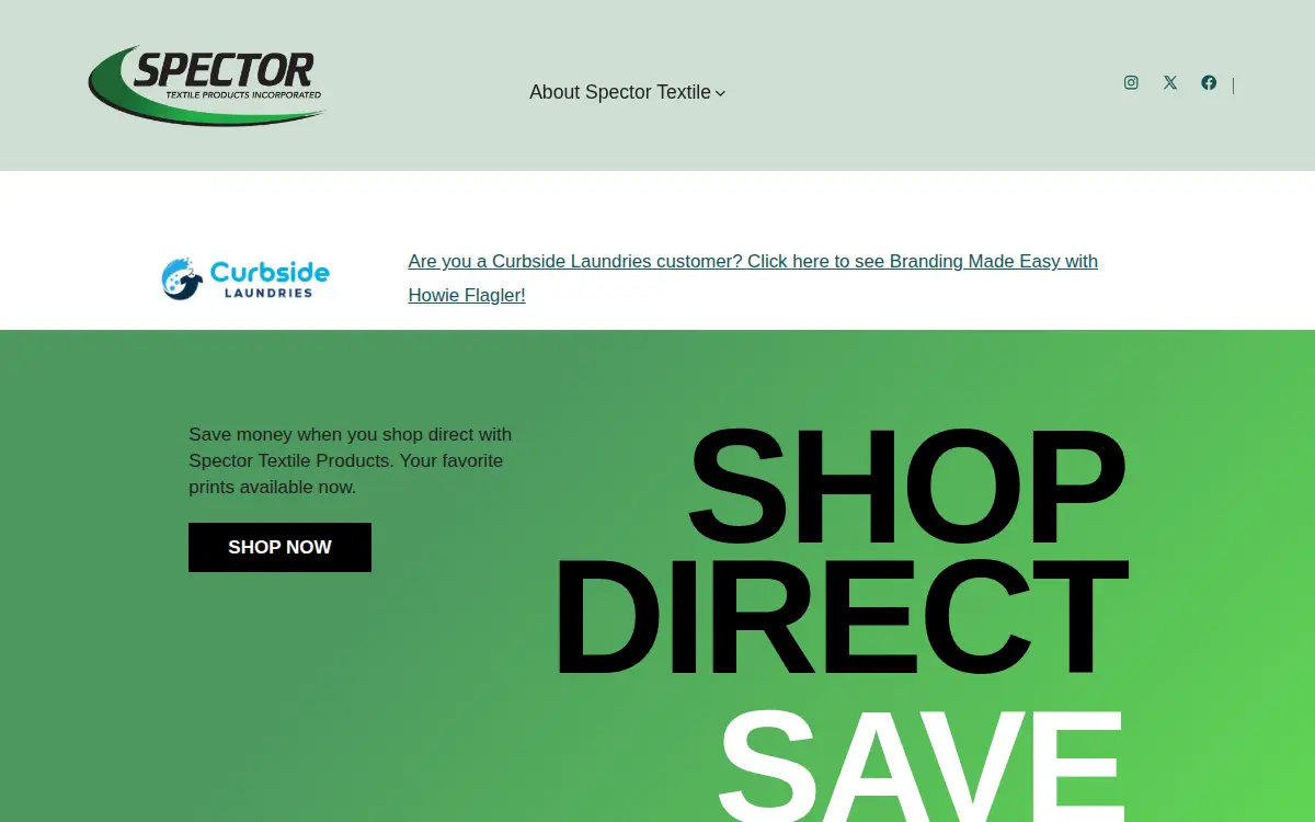 Homepage of Spector Textile Products INC