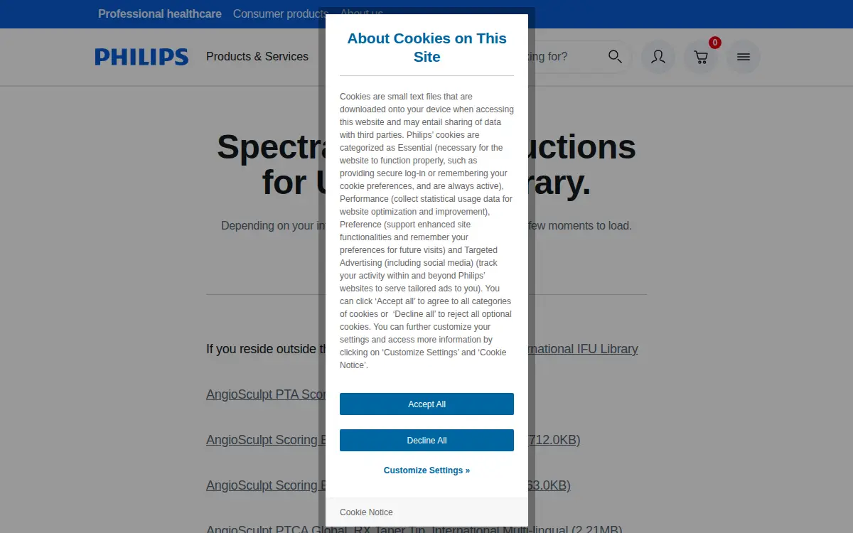 Homepage of Spectranetics LLC