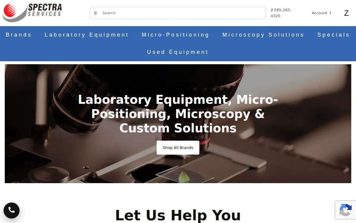 Homepage of Spectra Services, INC.