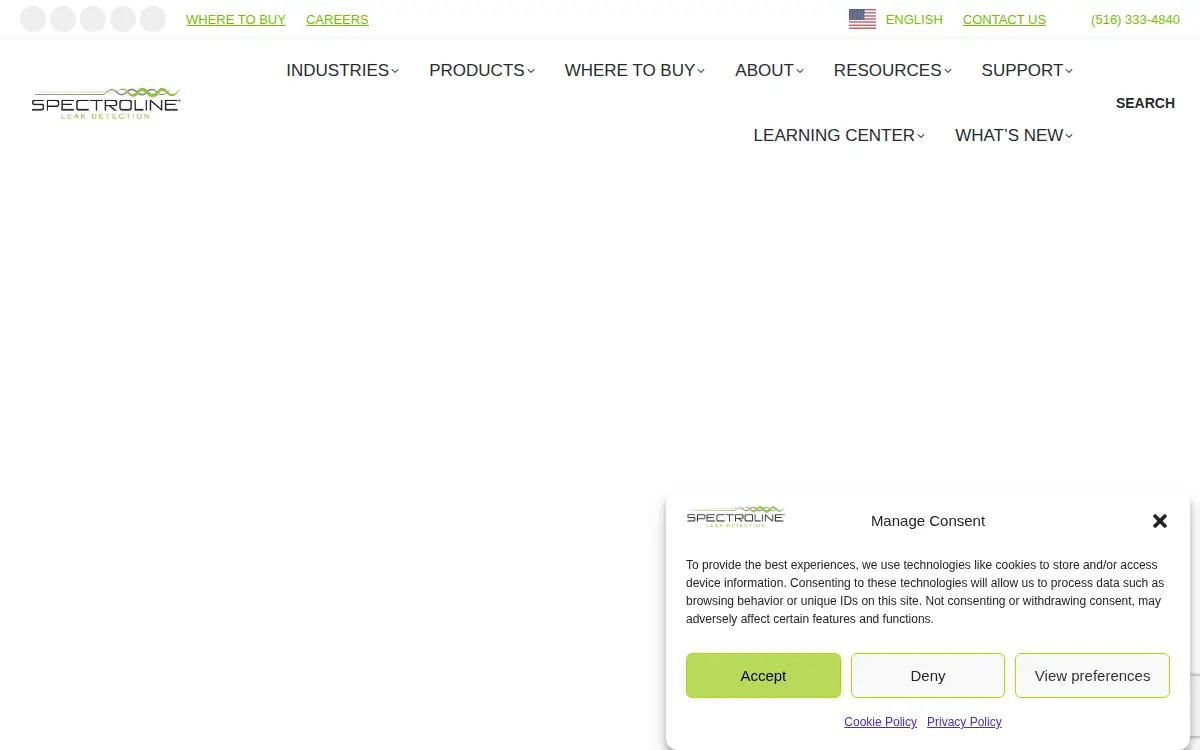 Homepage of Spectronics Corporation