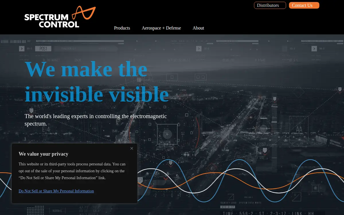 Homepage of Spectrum Microwave, INC.
