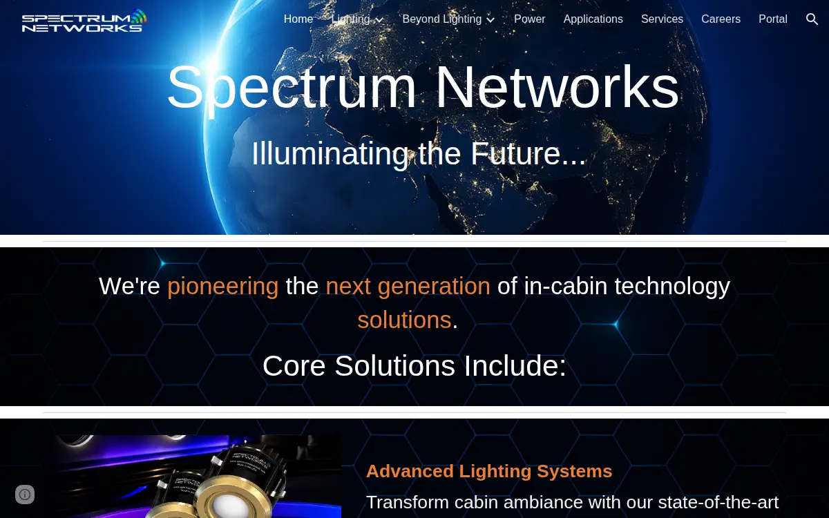 Homepage of Spectrum Networks, LLC