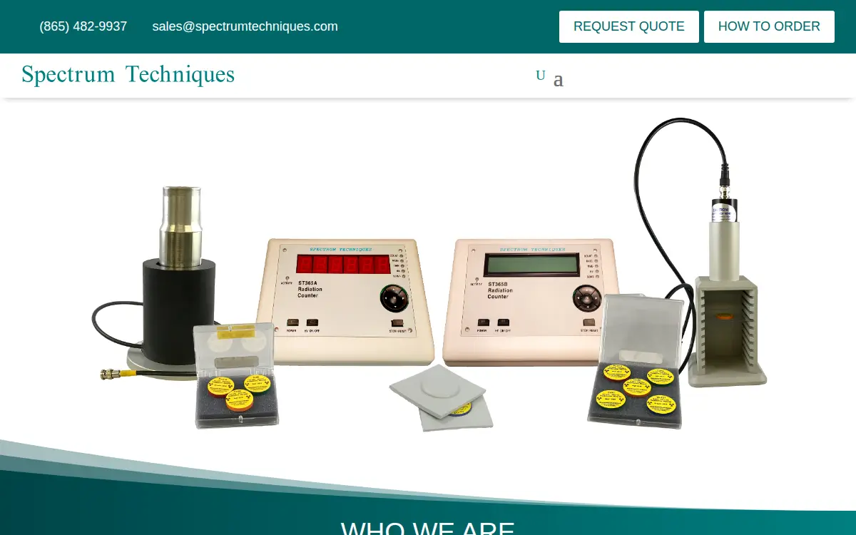 Homepage of Spectrum Techniques, LLC