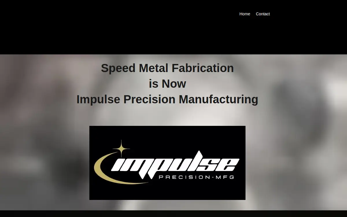 Homepage of Speed Metal Fabrication INC.