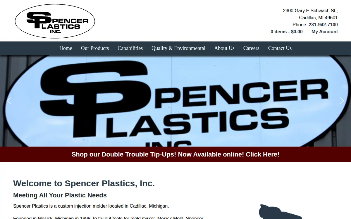 Homepage of Spencer Plastics INC