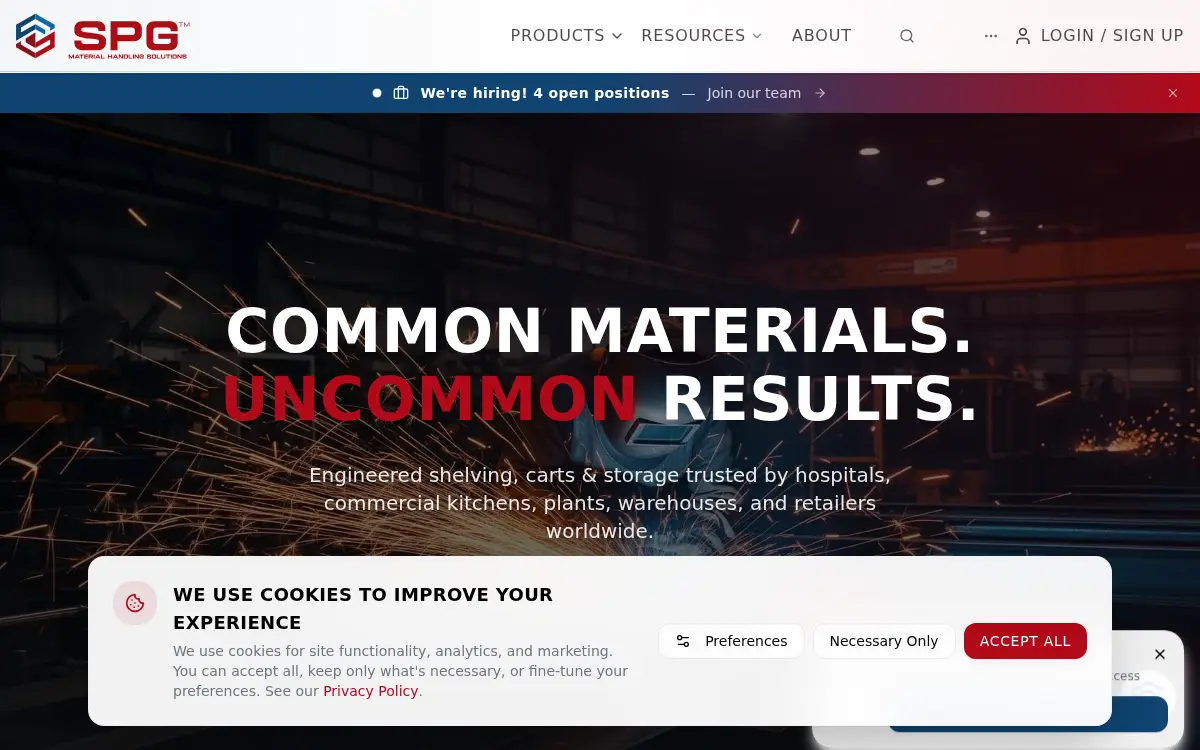 Homepage of Spg International LLC