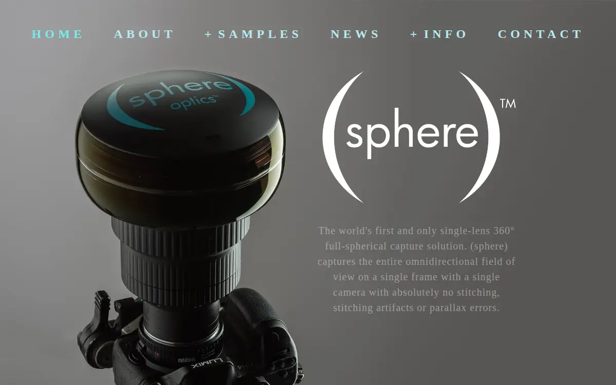 Homepage of Sphere Optics Company LLC